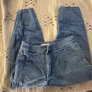 Pilcro Pleated Waist Mom Jeans